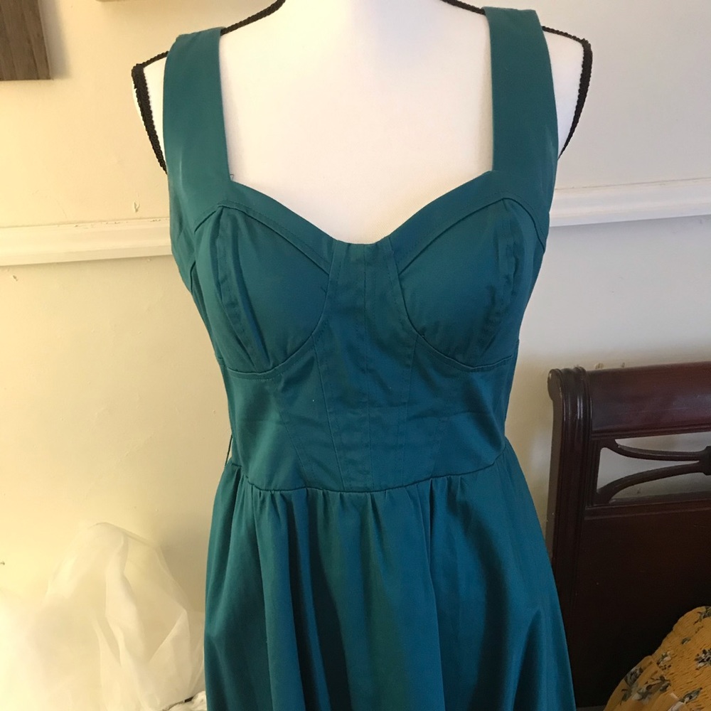 XoXo brand teal blue dress
